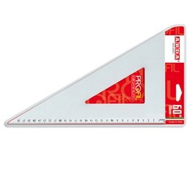 SQUADRA PROFIL ALLUMINIO 60Â° 30CM ARDA - 18132