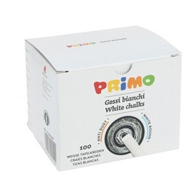 SCATOLA 100 GESSETTI TONDI BIANCO PRIMO - 010GB100R