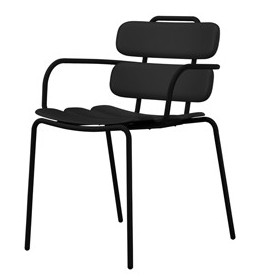 SEDUTA COLLETTIVITA' LEMON CON BRACCIOLI NERO UNISIT - LEB/NE