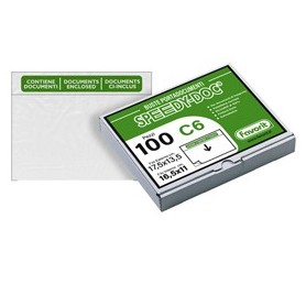 100 BUSTE ADESIVE SPEEDY DOC C6 165X111MM FAVORIT - 100500100