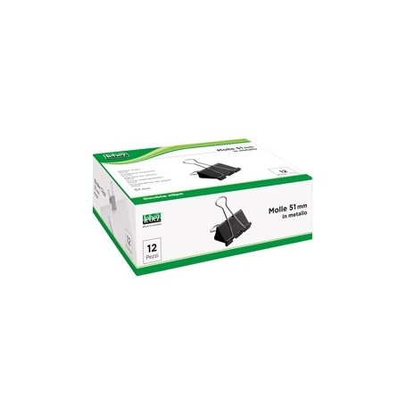 SCATOLA 12 DOUBLE CLIPS 51MM ART.510/0 - 510/0