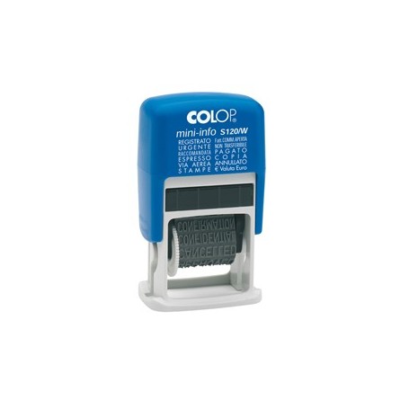 TIMBRO MINI POLINOMIO S120/W 12DICITURE 4MM AUTOINCHIOSTRANTE COLOP - S120/W-BLS