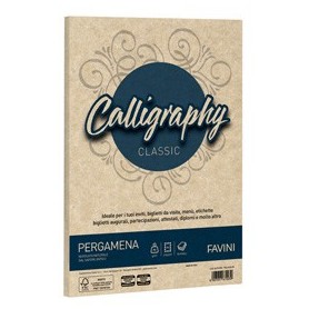 CARTA CALLIGRAPHY PERGAMENA 90GR A4 50FG NOCCIOLA 04 FAVINI - A69N204