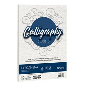 CARTA CALLIGRAPHY PERGAMENA 190GR A4 50FG BIANCO 01 FAVINI - A690084