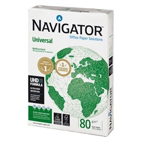 CARTA DA FOTOCOPIE A4 80GR 500FG BIANCA NAVIGATOR UNIVERSAL (DROP MAX 25 RISME) - 252X80B021297DROP
