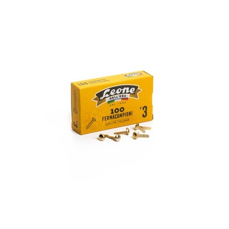 SCATOLA 100 FERMACAMPIONI N.3 17MM OTTONATI - FC3