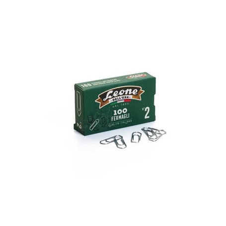 SCATOLA 100 FERMAGLI N.2 MM26 ZINCATI ANTIRUGGINE LEONE - FZ2