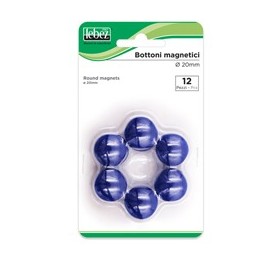 BLISTER 12 MAGNETI MR-20 BLU DIAM.20MM - MR-20-BL