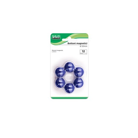 BLISTER 12 MAGNETI MR-20 BLU DIAM.20MM - MR-20-BL