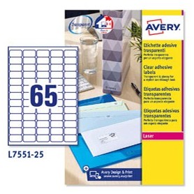 POLIESTERE ADESIVO L7551 TRASPARENTE 25FG A4 38