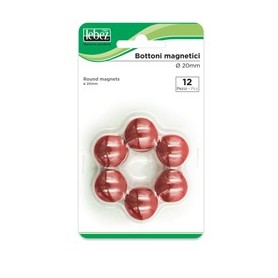 BLISTER 12 MAGNETI MR-20 ROSSO DIAM.20MM - MR-20-R