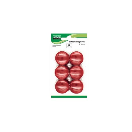BLISTER 12 MAGNETI MR-40 ROSSO DIAM.40MM - MR-40-R