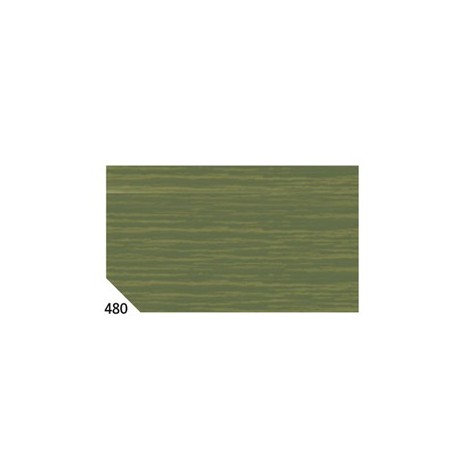 10RT CARTA CRESPA VERDE OLIVA 480 (50X250CM) 48GR/MÂ² REX SADOCH - KR363-480