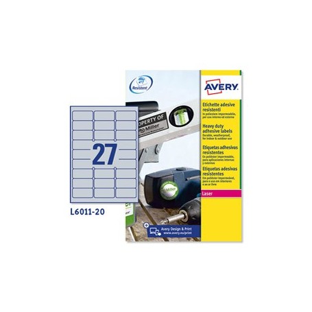 POLIESTERE ADESIVO L6011 ARGENTO 20FG A4 63