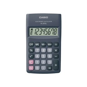 CALCOLATRICE HL-815L BK 8 CIFRE TASCABILE CASIO - HL-815L-BK-W-GP