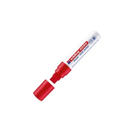 MARCATORE EDDING 4090 PUNTA SCALPELLO GESSO LIQUIDO ROSSO - E-4090-002