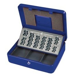 CASSETTA PORTAVALORI EUROPA 30X24X9CM BLU - 2553/4A