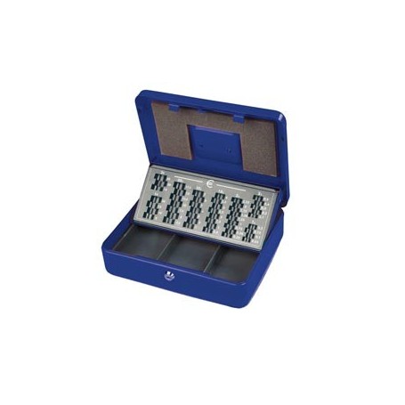 CASSETTA PORTAVALORI EUROPA 30X24X9CM BLU - 2553/4A