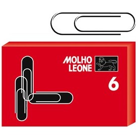 SCATOLA 100 FERMAGLI N.6 MM57 ZINCATI LEONE - 21106