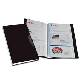 PORTABIGLIETTI VISITA 120 TASCHE NERO C/CUSTODIA - 40345.