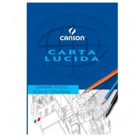 BLOCCO CARTA LUCIDA MANUALE 230X330MM 10FG 80GR CANSON - C200005826 (VENDUTO IN CONFEZIONE DA 25 PZ)