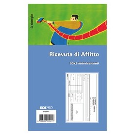 BLOCCO RICEVUTE D'AFFITTO 50/50 FOGLI AUTORIC. 9