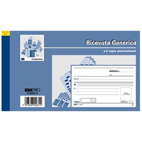 BLOCCO RICEVUTE GENERICHE 50FOGLI 2 COPIE AUTORIC. 9