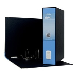 REGISTRATORE DOX 2 AZZURRO DORSO 8CM F.TO PROTOCOLLO ESSELTE - D15216