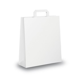 BLISTER 25 SHOPPERS 22X10X29CM BIANCO NEUTRO PIATTINA - 31335