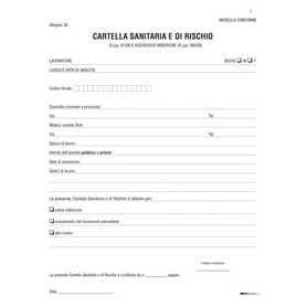 CARTELLA SANITARIA DI RISCHIO PER LAVORATORI ESPOSTI AD AGENTI CANCEROGENI E2434 - E2434