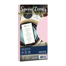 10 BUSTE SPECIAL EVENTS METAL 120GR 110X220MM ROSA FAVINI - A57S154