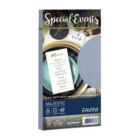 10 BUSTE SPECIAL EVENTS METAL 120GR 110X220MM ARGENTO FAVINI - A57U154