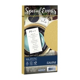 10 BUSTE SPECIAL EVENTS METAL 120GR 110X220MM ORO FAVINI - A57H154