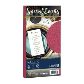 10 BUSTE SPECIAL EVENTS METAL 120GR 110X220MM ROSSO FAVINI - A57C154