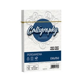 25 BUSTE CALLIGRAPHY PERGAMENA 120X180MM 90GR BIANCO FAVINI - A570297