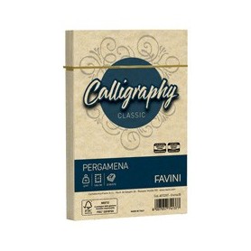 25 BUSTE CALLIGRAPHY PERGAMENA 120X180MM 90GR CREMA FAVINI - A572207