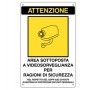 CARTELLO ADESIVO 20X30CM 'AREA SOTTOPOSTA A VIDEOSORVEGLIANZA' - Y591EFVD4
