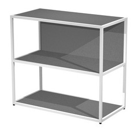 LIBRERIA BASSA A GIORNO 90X44CM - H80CM ANTRACITE - GAMBA BIANCO ESSENCE - 270-AN+RP4-T