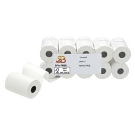BLISTER 10 ROTOLI CARTA TERMICA 55GR BPA FREE 57MM X 20MT (POS / CARTE CREDIT) - 3125057020CX