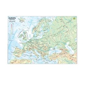 CARTA GEOGRAFICA SCOLASTICA PLASTIFICATA EUROPA 297X420MM BELLETTI - BS03P