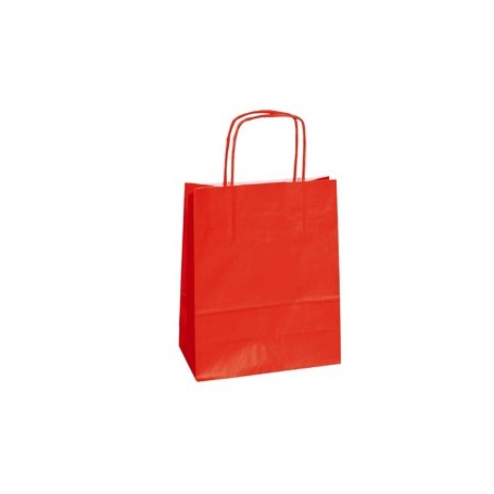 25 SHOPPERS CARTA KRAFT 45X15X50CM TWISTED ROSSO - 47688