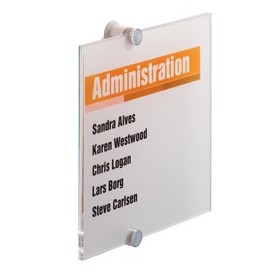 TARGA PER PORTE/PARETI CRYSTAL SIGN 210X210MM DURABLE - 4824-19