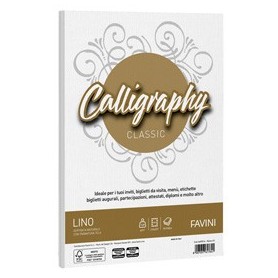 CARTA CALLIGRAPHY LINO 120GR A4 50FG BIANCO 01 FAVINI - A690514