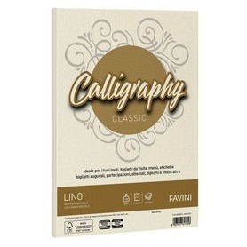 CARTA CALLIGRAPHY LINO 120GR A4 50FG AVORIO 02 FAVINI - A69Q514