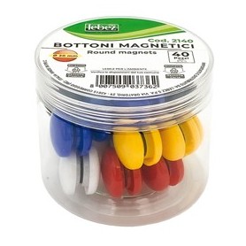 BARATTOLO 40 MAGNETI TONDI Ã 20MM COLORI ASS. ART.2140 - 2140