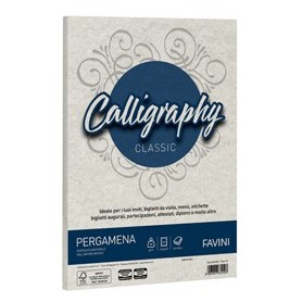 CARTA CALLIGRAPHY PERGAMENA 190GR A4 50FG PERLA 10 FAVINI - A694084