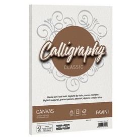 CARTA CALLIGRAPHY CANVAS 100GR A4 50FG BIANCO 01 FAVINI - A690214