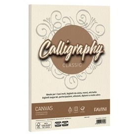 CARTA CALLIGRAPHY CANVAS 100GR A4 50FG AVORIO 02 FAVINI - A69Q214