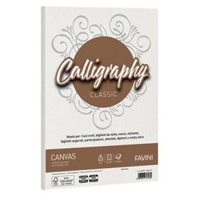 CARTA CALLIGRAPHY CANVAS 200GR A4 50FG BIANCO 01 FAVINI - A690314