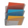PORTADOCUMENTI DA PARETE SET DA 3 VASCHETTE MESH IN RETE METALLICA ARGENTO ALBA - MESHFILE/M